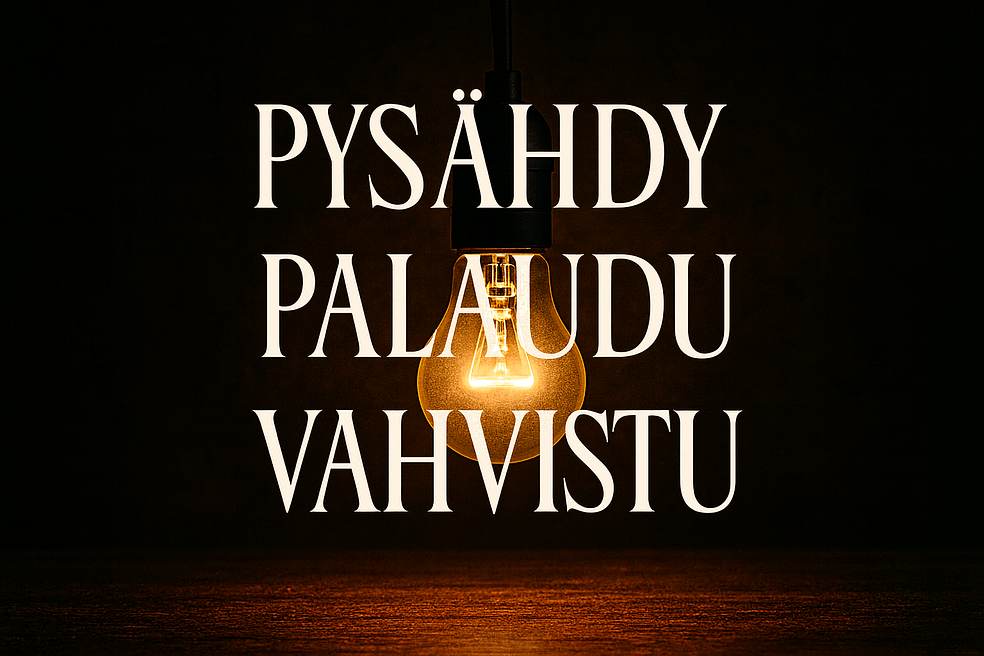 PYSÄHDY, PALAUDU, VAHVISTU MindPeak Mentorsin 5 päivän pikakurssi palautumiseen. by MindPeak Mentors